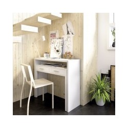 Consola modelo seven extensible 88x99 en color blanco brillo